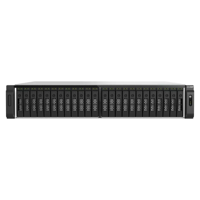 QNAP TS-H3077AFU-R7-64G NAS/storage server Rack (2U) AMD Ryzen™ 5 64 GB DDR5 0 TB QuTS hero Black, Metallic