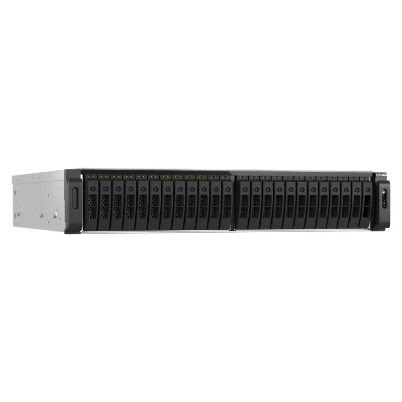 QNAP TS-H3077AFU-R7-64G NAS/storage server Rack (2U) AMD Ryzen™ 5 64 GB DDR5 0 TB QuTS hero Black, Metallic