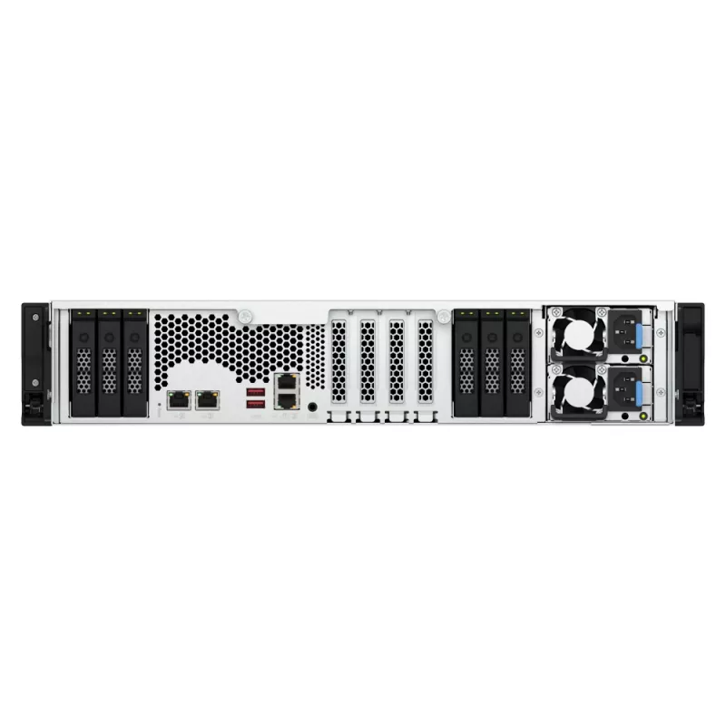 QNAP TS-H3077AFU-R7-64G NAS/storage server Rack (2U) AMD Ryzen™ 5 64 GB DDR5 0 TB QuTS hero Black, Metallic