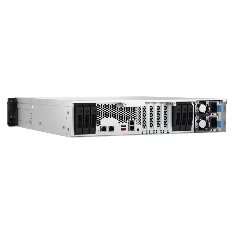 QNAP TS-H3077AFU-R7-64G NAS/storage server Rack (2U) AMD Ryzen™ 5 64 GB DDR5 0 TB QuTS hero Black, Metallic