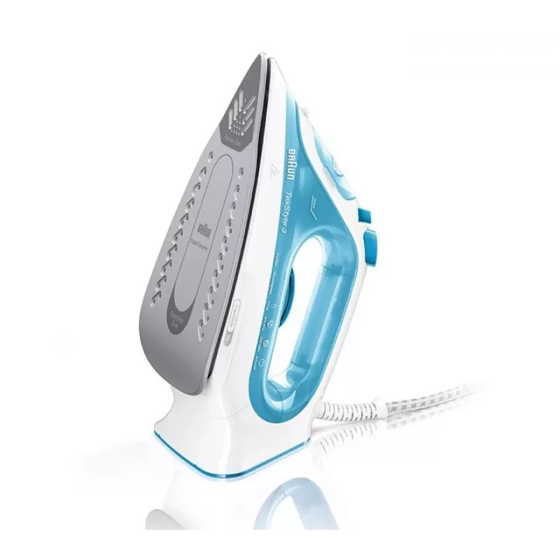 Braun TexStyle 3 Steam Iron SI 3053 Blue Ceramic soleplate 2400 W