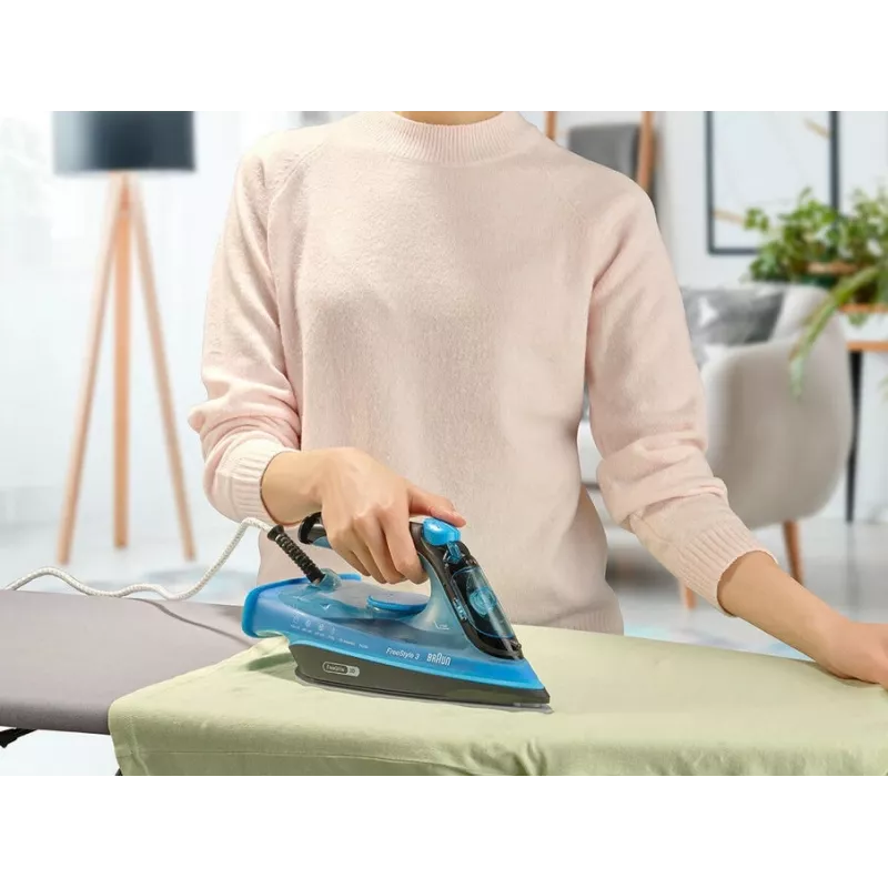Braun FI3194BK Steam iron Ceramic soleplate 2400 W Black, Blue