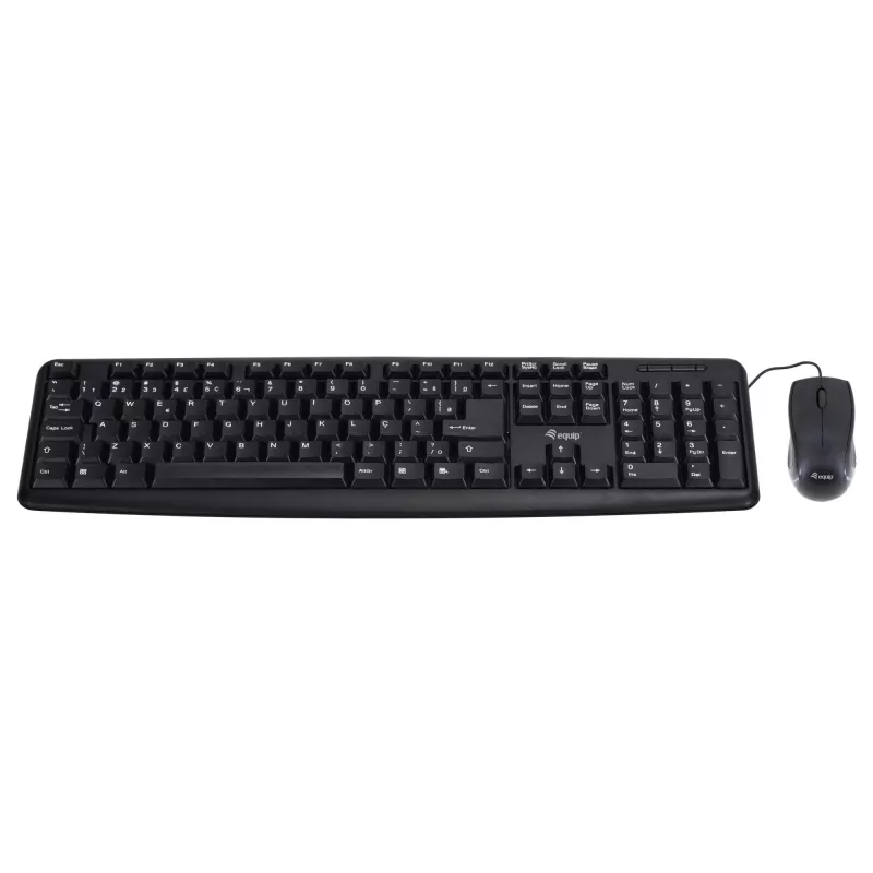 Equip 245201 keyboard Mouse included Office USB QWERTY Spanish Black