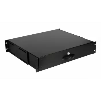 Drawer unit Equip Lockable Drawer 19' 2U RAL9005 Black