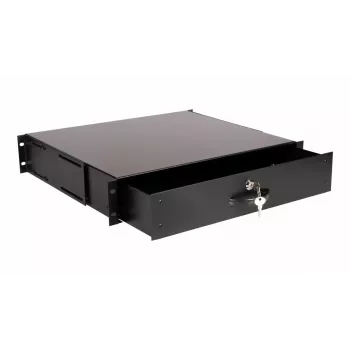 Drawer unit Equip Lockable Drawer 19' 2U RAL9005 Black