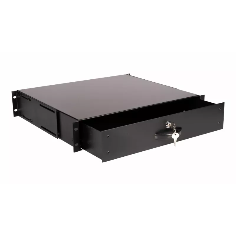 Drawer unit Equip Lockable Drawer 19' 2U RAL9005 Black