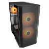 PC Midi Tower Case Cougar Airface FLO ARGB, Black — supports 2x180mm front, 1x120mm rear, 2.5/3.5 inch drives, 240×480×509 mm