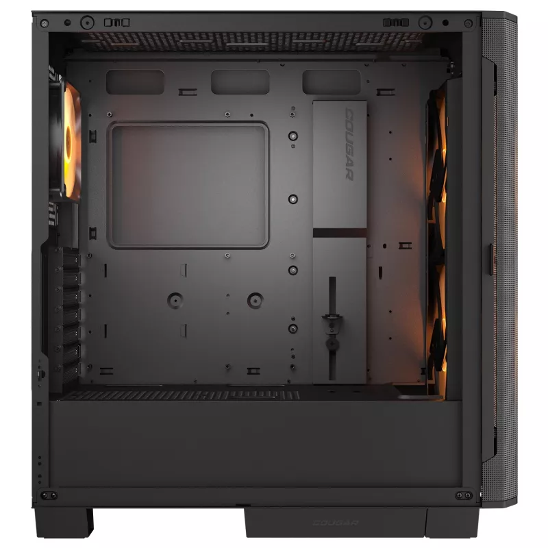 PC Midi Tower Case Cougar Airface FLO ARGB, Black — supports 2x180mm front, 1x120mm rear, 2.5/3.5 inch drives, 240×480×509 mm