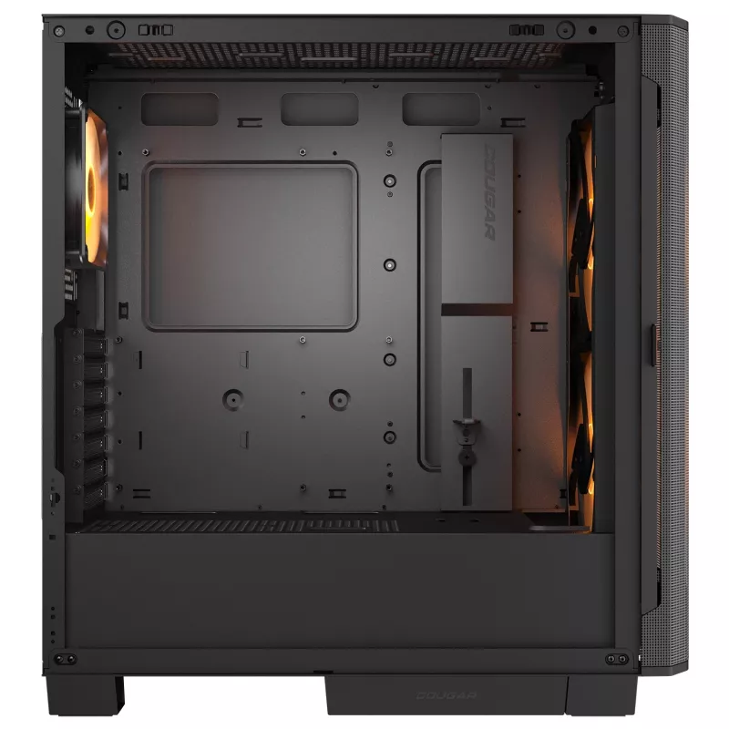 PC Midi Tower Case Cougar Airface FLO ARGB, Black — supports 2x180mm front, 1x120mm rear, 2.5/3.5 inch drives, 240×480×509 mm