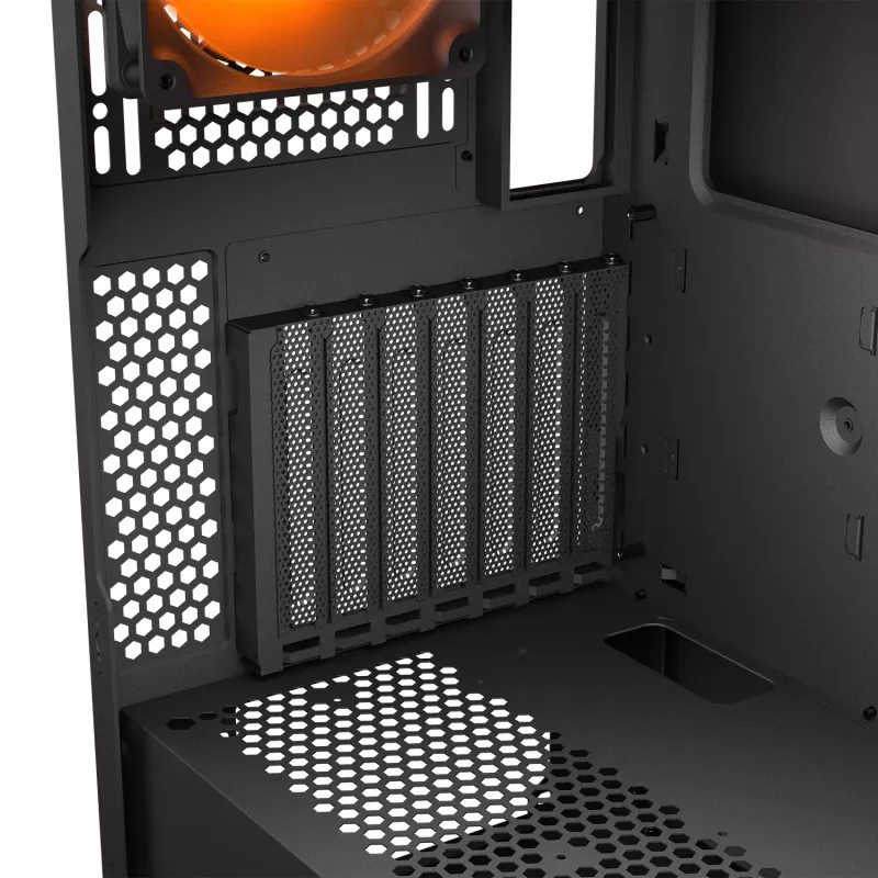 PC Midi Tower Case Cougar Airface FLO ARGB, Black — supports 2x180mm front, 1x120mm rear, 2.5/3.5 inch drives, 240×480×509 mm