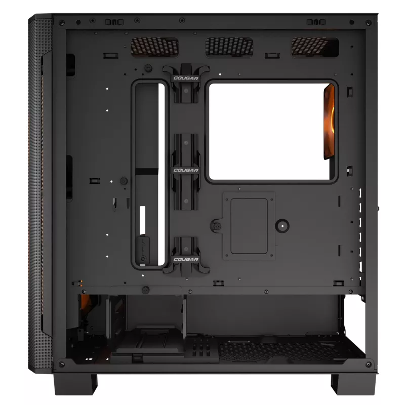 PC Midi Tower Case Cougar Airface FLO ARGB, Black — supports 2x180mm front, 1x120mm rear, 2.5/3.5 inch drives, 240×480×509 mm