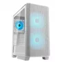 COUGAR PC Midi Tower Case Airface FLO ARGB White — 2x180mm front, 1x120mm rear, supports 2.5 inch/3.5 inch HDD, 240×480×509 mm