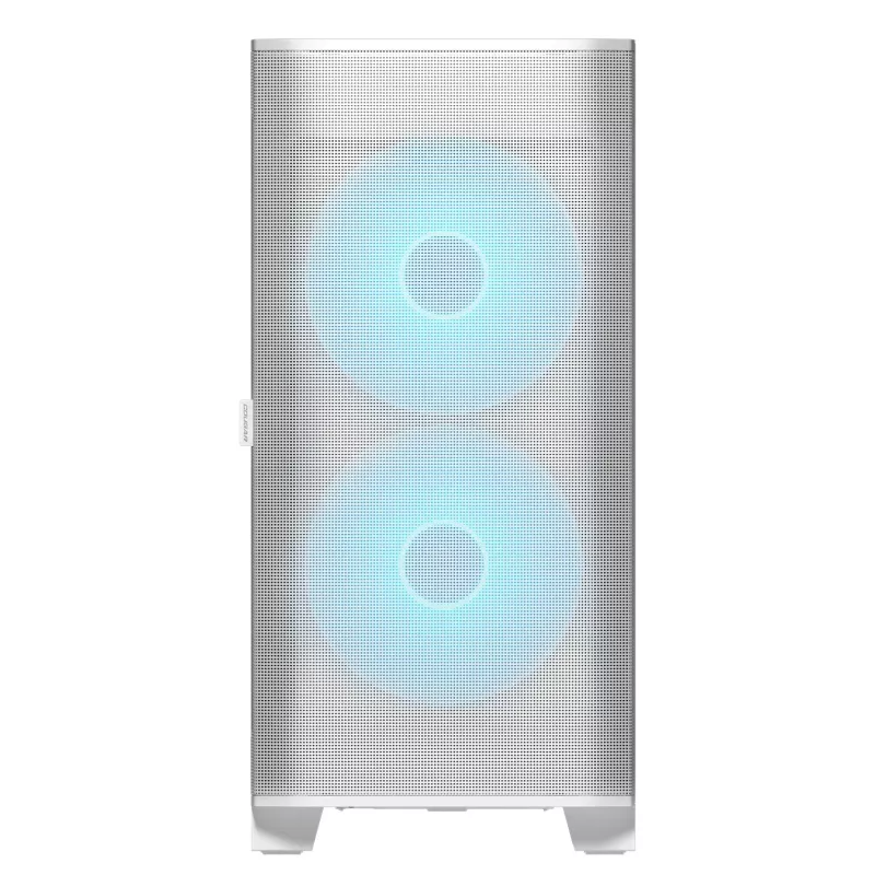 COUGAR PC Midi Tower Case Airface FLO ARGB White — 2x180mm front, 1x120mm rear, supports 2.5 inch/3.5 inch HDD, 240×480×509 mm