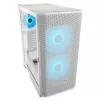 COUGAR PC Midi Tower Case Airface FLO ARGB White — 2x180mm front, 1x120mm rear, supports 2.5 inch/3.5 inch HDD, 240×480×509 mm