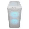 COUGAR PC Midi Tower Case Airface FLO ARGB White — 2x180mm front, 1x120mm rear, supports 2.5 inch/3.5 inch HDD, 240×480×509 mm