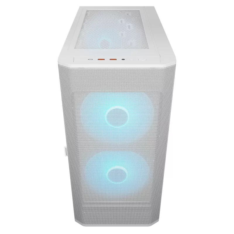 COUGAR PC Midi Tower Case Airface FLO ARGB White — 2x180mm front, 1x120mm rear, supports 2.5 inch/3.5 inch HDD, 240×480×509 mm