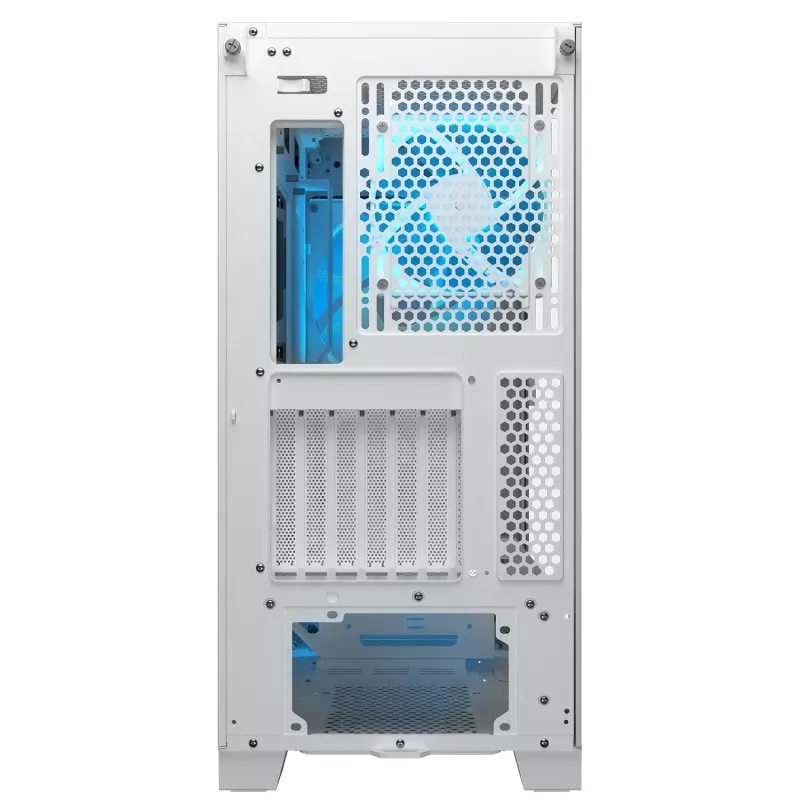 COUGAR PC Midi Tower Case Airface FLO ARGB White — 2x180mm front, 1x120mm rear, supports 2.5 inch/3.5 inch HDD, 240×480×509 mm