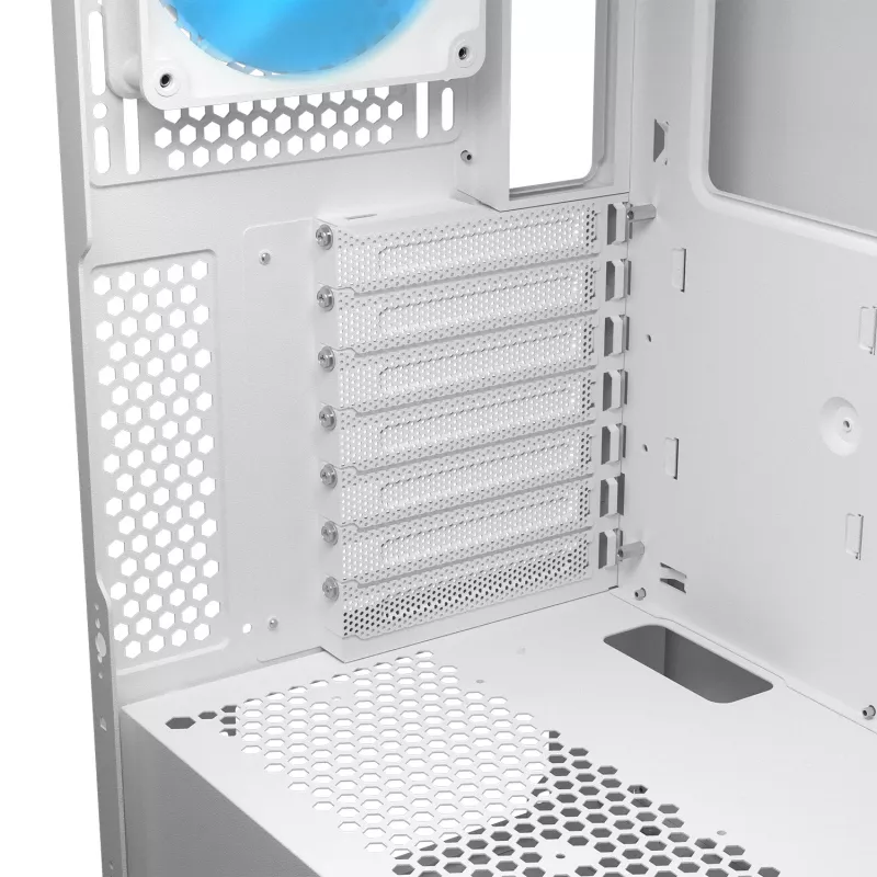 COUGAR PC Midi Tower Case Airface FLO ARGB White — 2x180mm front, 1x120mm rear, supports 2.5 inch/3.5 inch HDD, 240×480×509 mm