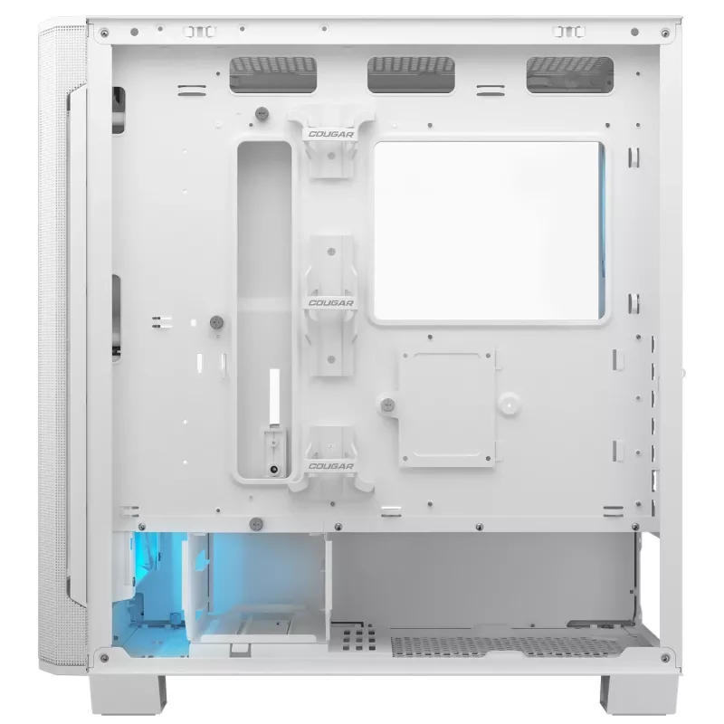 COUGAR PC Midi Tower Case Airface FLO ARGB White — 2x180mm front, 1x120mm rear, supports 2.5 inch/3.5 inch HDD, 240×480×509 mm