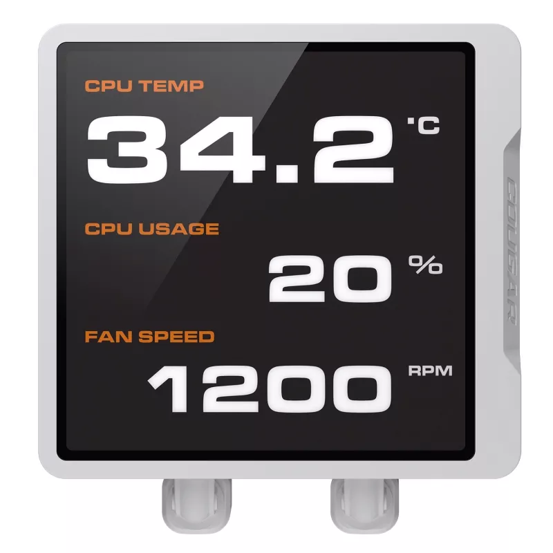 All-in-one CPU liquid cooler Cougar Poseidon Vistek Pro 360 — 120 mm fans, ARGB, White
