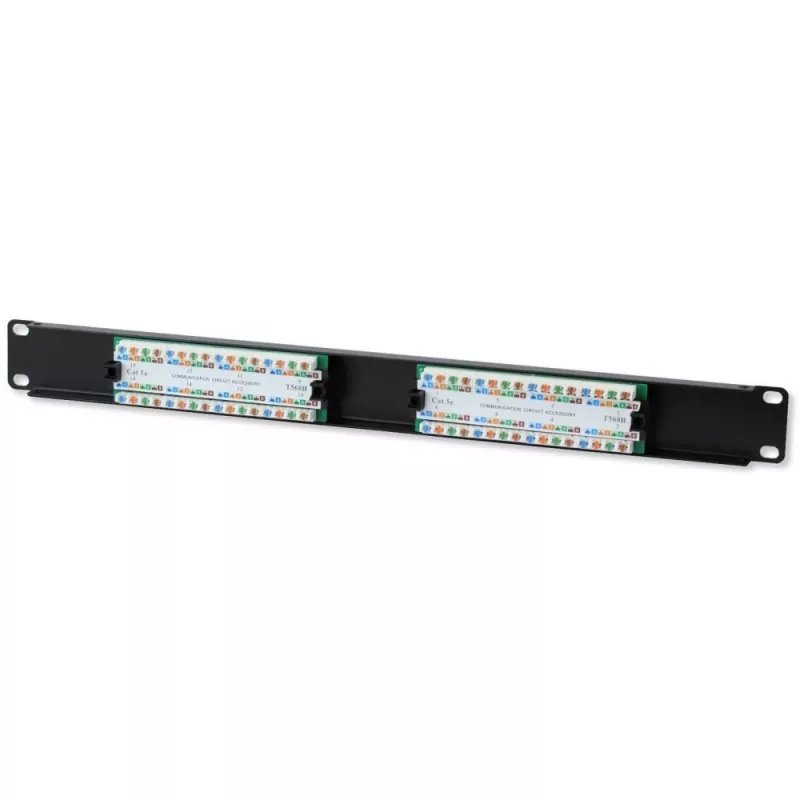 Techly Patch Panel UTP 16 Ports RJ45 Cat.5E I-PP 16-RU-C5ET, IEEE 802.3, IEEE 802.3ab, IEEE 802.3u, 10/100/1000Base-T(X), Fast Ethernet, Gigabit Ethernet, 1000 Mbit/s, RJ-45, Gold