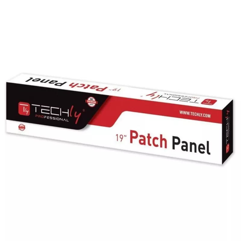 Techly Patch Panel UTP 24 Ports RJ45 Cat.6 I-PP 24-RU-C6T, IEEE 802.3, IEEE 802.3ab, IEEE 802.3u, 10/100/1000Base-T(X), Fast Ethernet, Gigabit Ethernet, 1000 Mbit/s, RJ-45, Gold