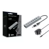 Conceptronic HUBBIES20GP 7-Port USB 3.0 Hub with Power Adapter, 5Gbps, USB-C x 3, USB-A x 4