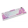 MSI FORGE GK600 TKL WIRELESS VIOLET keyboard Gaming USB + Bluetooth QWERTY Spanish Pink, Violet, White