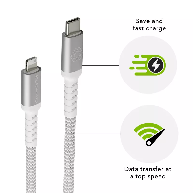 dbramante1928 re-charge Pro - BRD Cable 2m USB-C to Lightn -W
