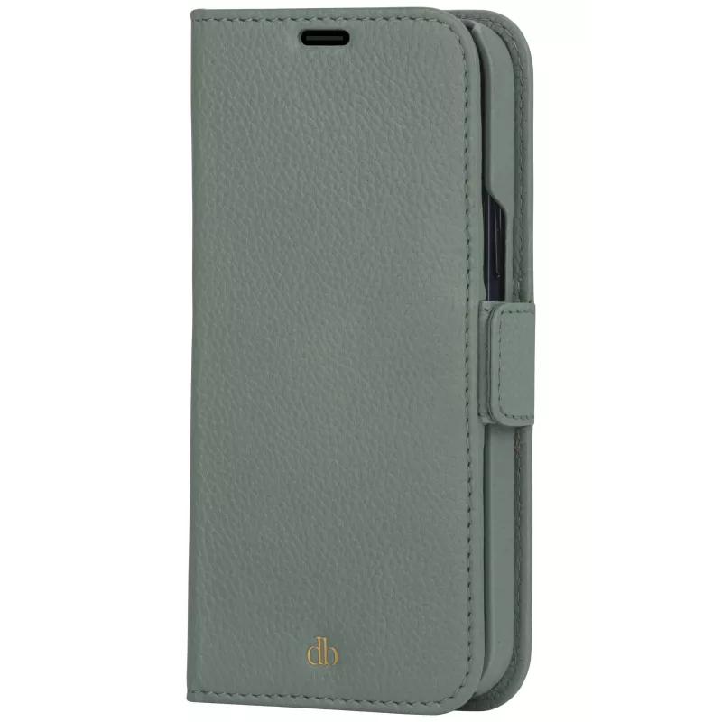 Wallet case dbramante1928 New York for iPhone 13 Pro, Green, 3 card pockets, fits 6.1 inch (15.5 cm)