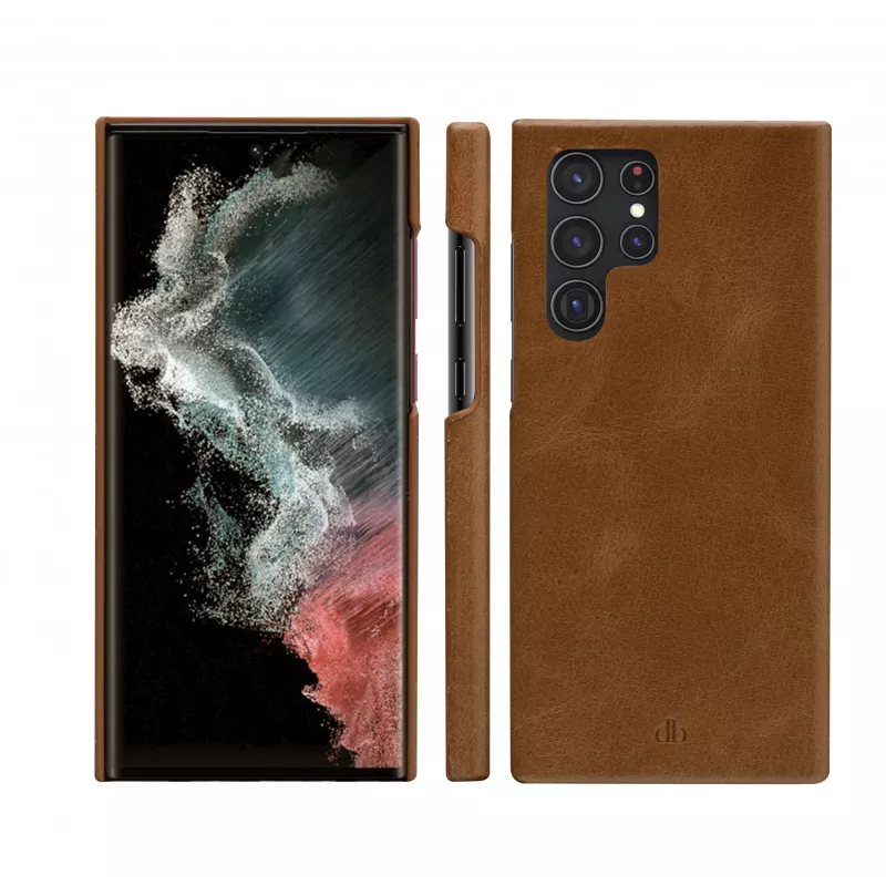 Folio case dbramante1928 Lynge for Samsung Galaxy S22 Ultra, tan, supports up to 17.3 cm (6.8 inch) screen, desktop stand