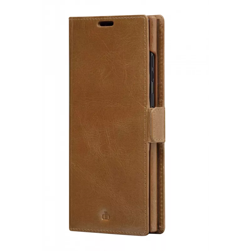 Folio case dbramante1928 Lynge for Samsung Galaxy S22 Ultra, tan, supports up to 17.3 cm (6.8 inch) screen, desktop stand
