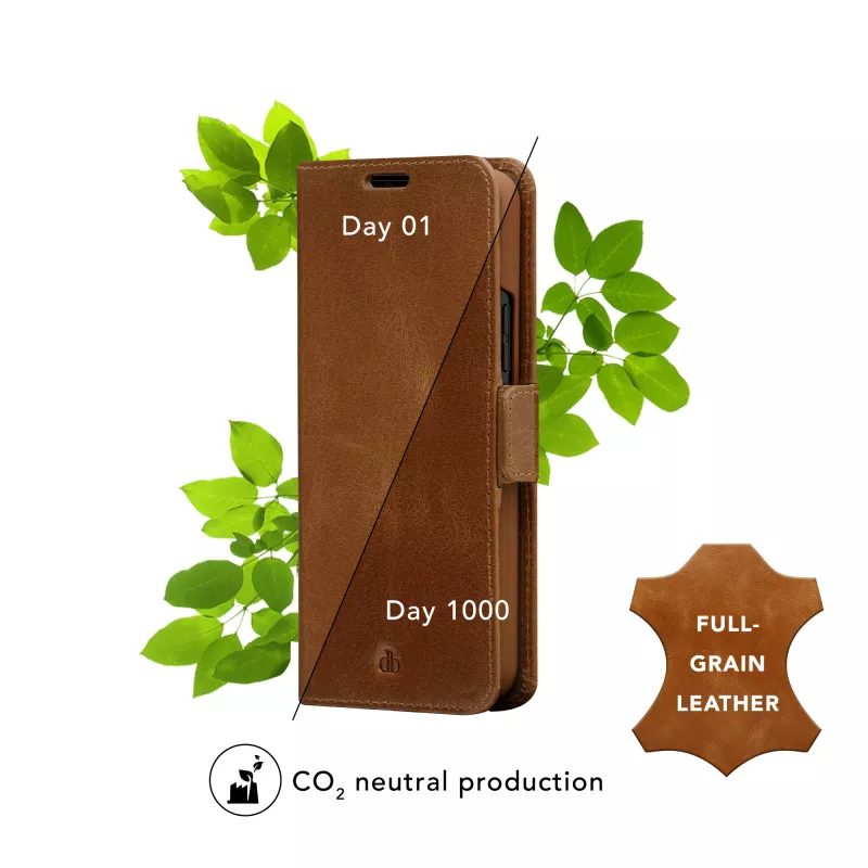 Folio case dbramante1928 Lynge for Samsung Galaxy S22 Ultra, tan, supports up to 17.3 cm (6.8 inch) screen, desktop stand