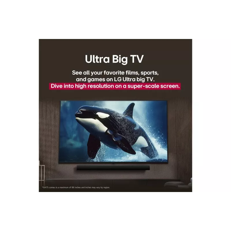 LG UHD AI 65UA75003LA TV 165.1 cm (65 inch) 4K Ultra HD Smart TV Wi-Fi Black