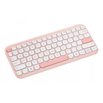 Wireless ASUS Marshmallow KW100 75% Bluetooth Keyboard — QWERTZ German, Scissor Switches, Pink