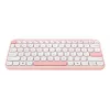 Wireless ASUS Marshmallow KW100 75% Bluetooth Keyboard — QWERTZ German, Scissor Switches, Pink