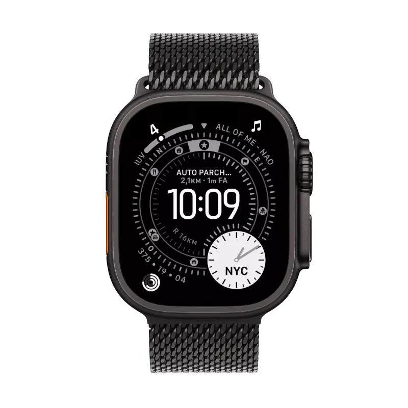 Smartwatch Apple Watch Ultra 3 GPS + Cellular 49mm Black Titanium Case with Black Titanium Milanese Loop (Small)