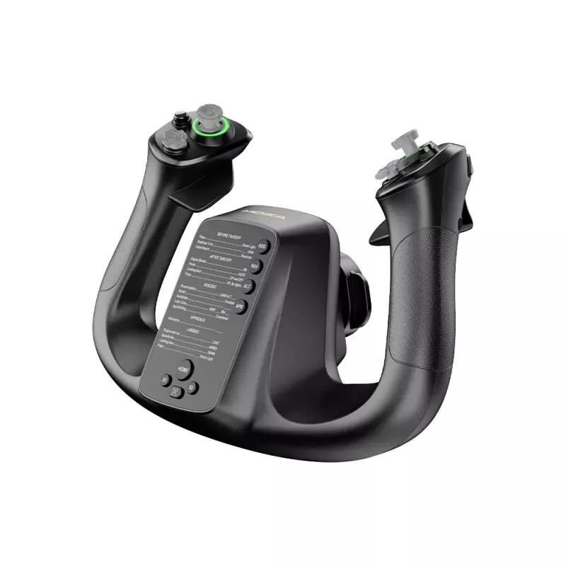 Flight base MOZA MFY YOKE — black ABS and alloy steel flight base, 142.5×202×313 mm