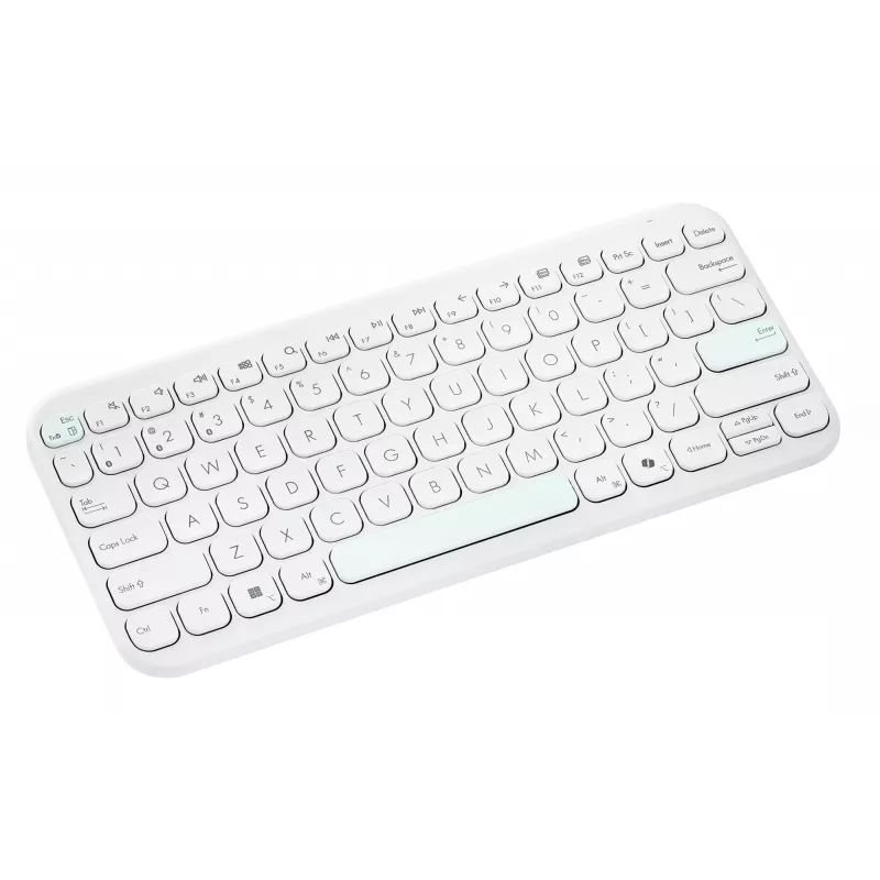 Wireless Bluetooth Keyboard ASUS KW100 Marshmallow — 75% layout, QWERTZ, Scissor switches, White