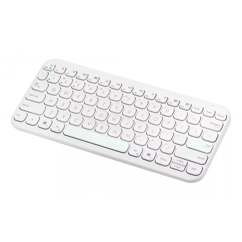 Wireless Bluetooth Keyboard ASUS KW100 Marshmallow — 75% layout, QWERTZ, Scissor switches, White
