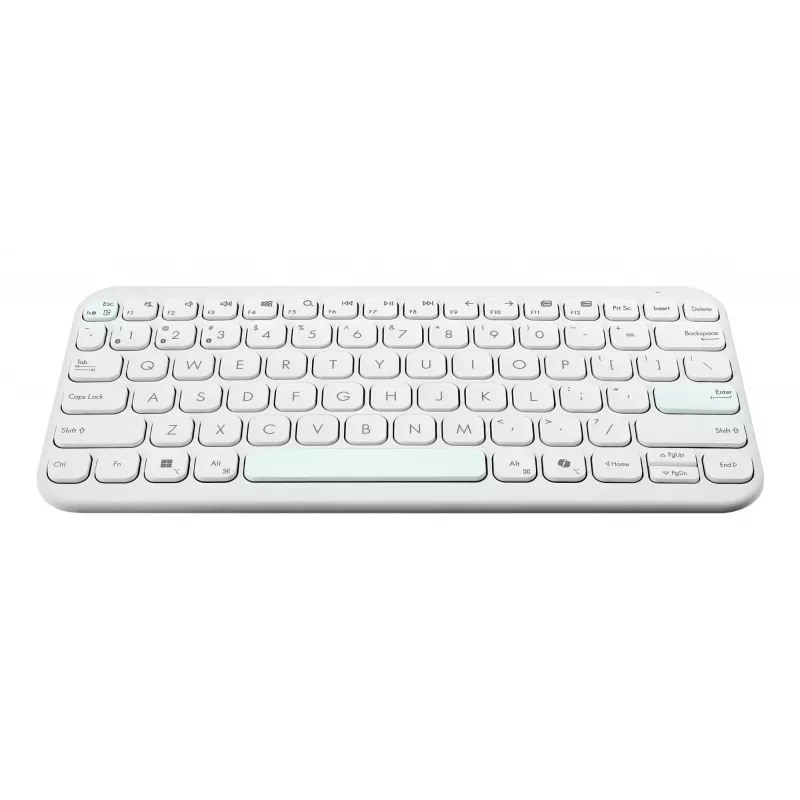 Wireless Bluetooth Keyboard ASUS KW100 Marshmallow — 75% layout, QWERTZ, Scissor switches, White