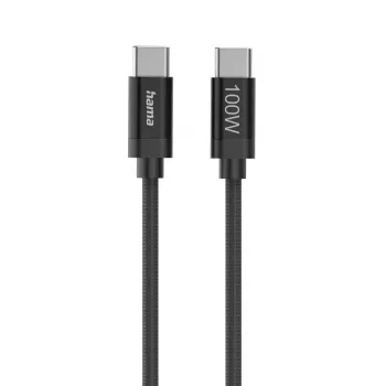 Hama Fabric USB cable USB 2.0 1.5 m USB C Black