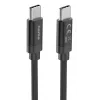 Hama Fabric USB cable USB 2.0 3 m USB C Black