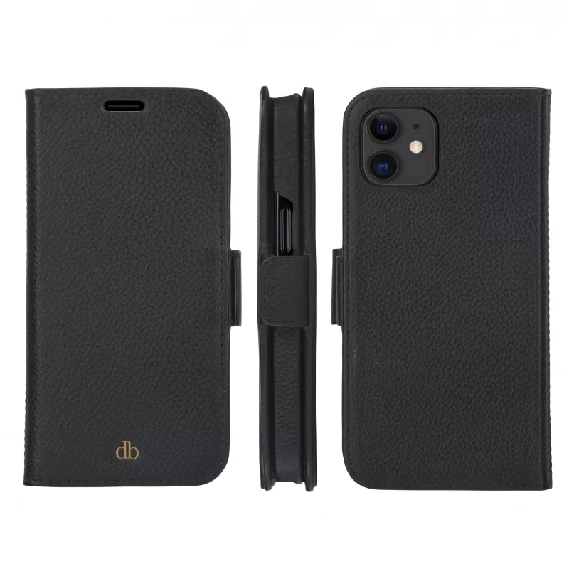 Folio phone case dbramante1928 New York for iPhone 11/XR — Night Black, 6.1 inch (15.5 cm), 3 card pockets