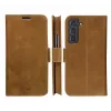Folio phone case dbramante1928 Copenhagen Slim for Samsung Galaxy S22, 6.1 inch screen, tan, desktop stand