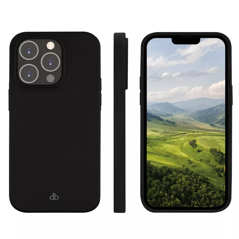 Leather cover dbramante1928 Costa Rica for iPhone 14 Pro — Night Black, fits 6.1 inch / 15.5 cm screens