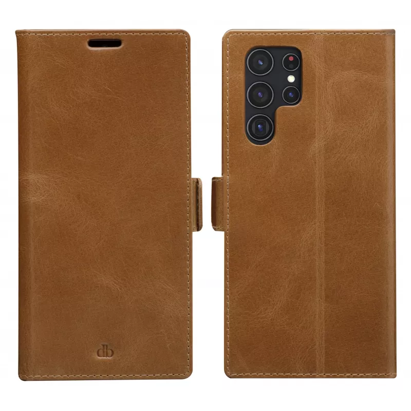 Folio case dbramante1928 Copenhagen Slim for Samsung Galaxy S22 Ultra, 6.8 inch screen, Tan