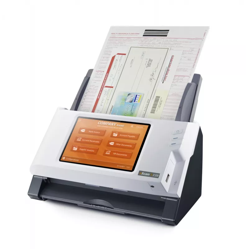 Plustek eScan A350 Enterprise ADF + Manual feed scanner 600 x 600 DPI A4 Black, White