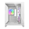 Mini Tower PC Case Cougar FV150 ARGB White — Micro-ATX / Mini-ITX, side window, 2x120mm + 1x120mm fans, 2.5 inch & 3.5 inch bays