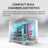 Mini Tower PC Case Cougar FV150 ARGB White — Micro-ATX / Mini-ITX, side window, 2x120mm + 1x120mm fans, 2.5 inch & 3.5 inch bays